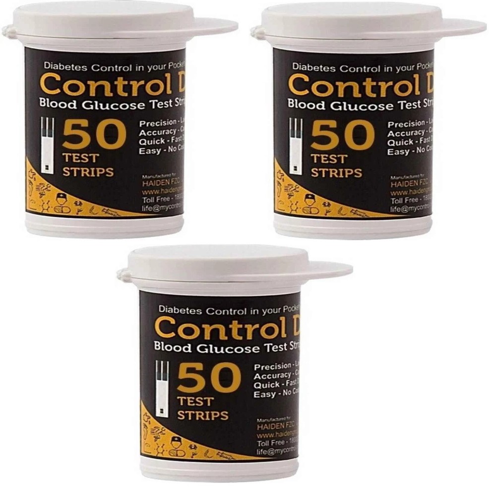CONTROL D -150 Blood Glucose Test 150 Strips Long expiry