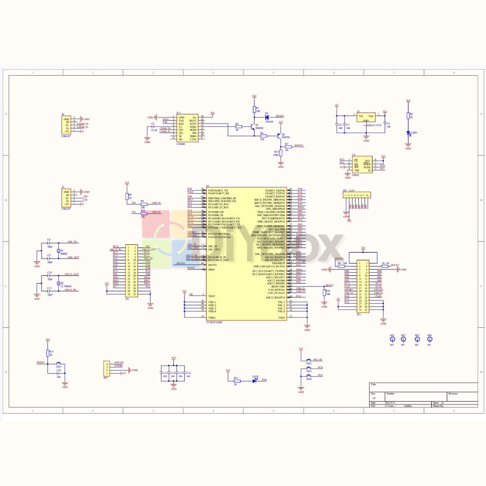STM32F103RCT6 Development Board Small System Board Embedded Learning Board Kit