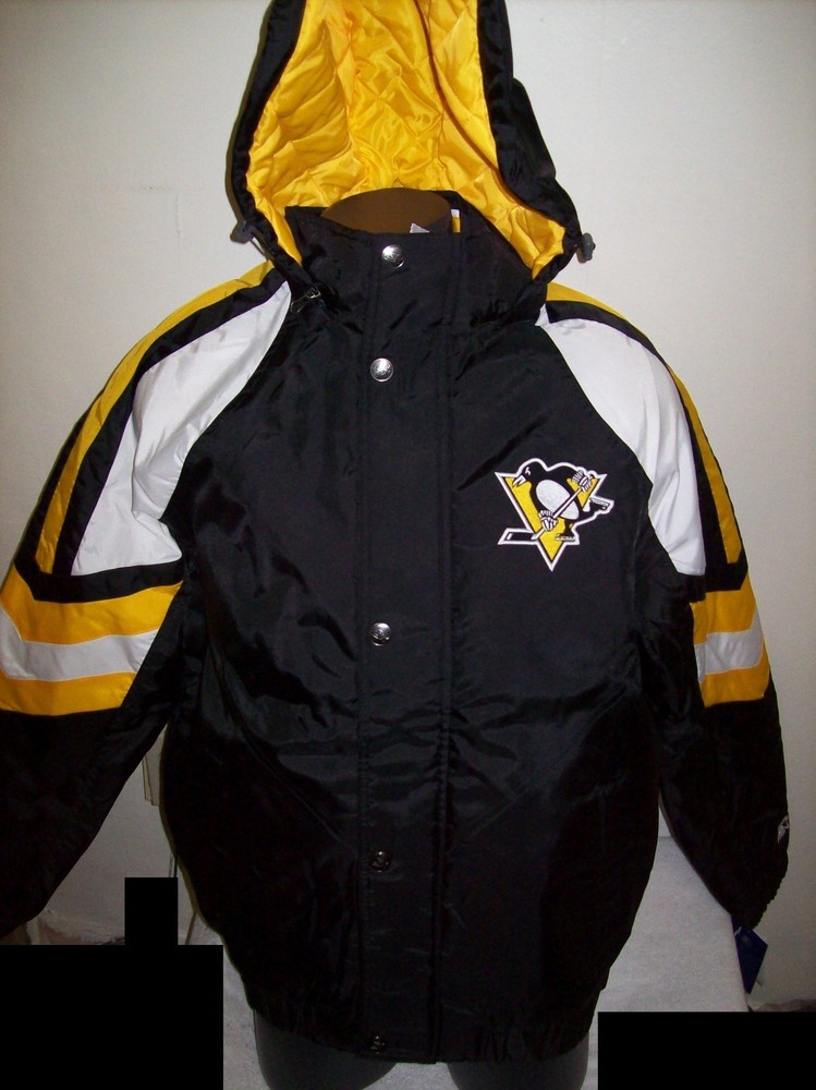 PITTSBURGH PENGUINS STARTER PRO LINE Hooded Parka  SMALL, LARGE