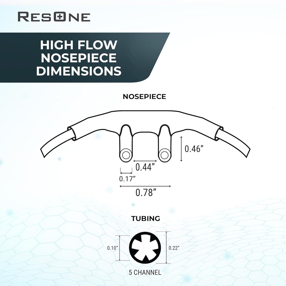 Soft Curved High Flow Oxygen Cannula 25Ft - Ergonomic Design and Durability