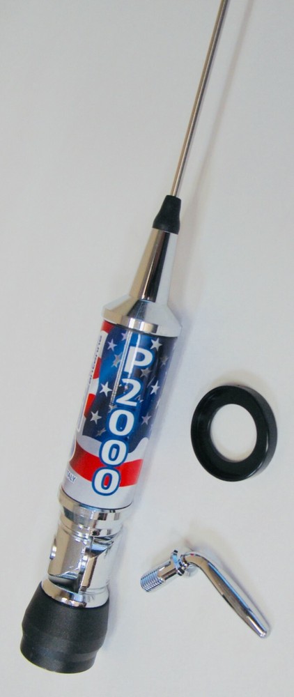 Sirio P2000 PL 10m & CB 2000 Watts Mobile Antenna - USA Flag