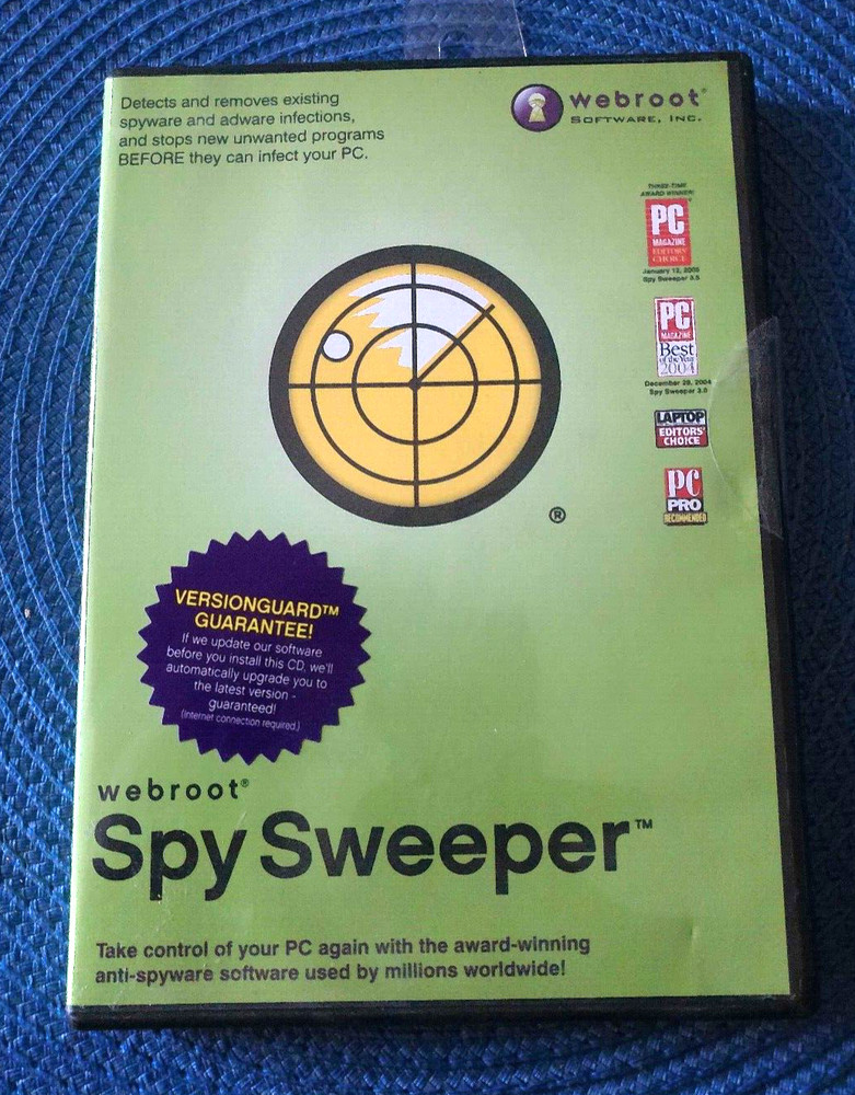 VINTAGE WEBROOT SPY SWEEPER 2002-2004
