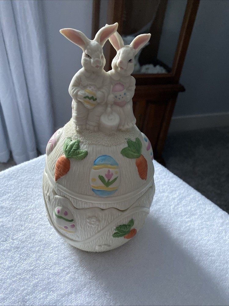 Bunny Egg Covered Candy Box By World Bazaar Jade Collection