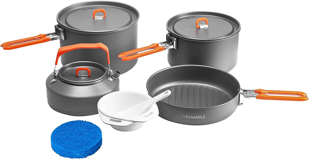 Feast 4 Piece Camping Cookware Cookware Cookware Kit Outdoor Cookware Set with P