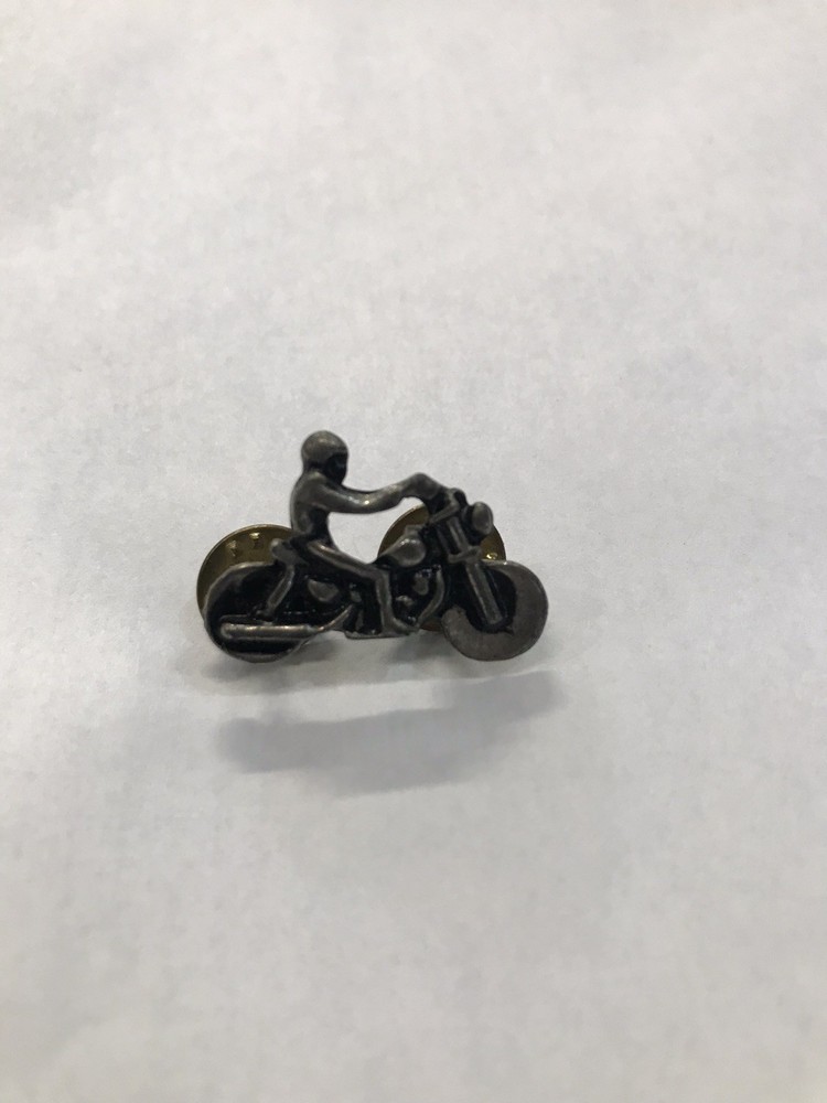 vintage motorcycle pin on