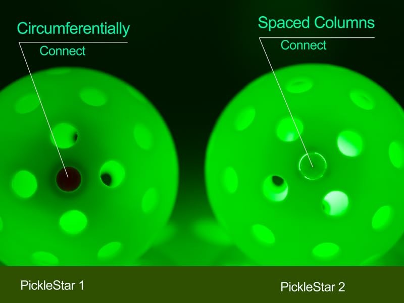 PickleStar Gen 2 Premium LED Pickleball Balls - Next-Generation Glow & Perfec...