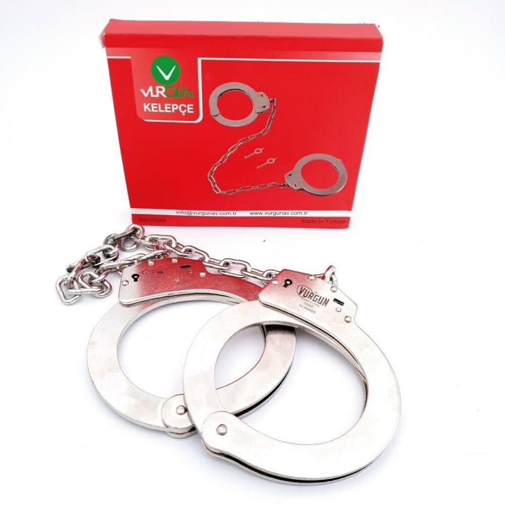 Vurgun Legcuffs Irons Handcuffs Steel Construction Double Lock Includes Two Keys