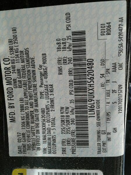 CONTINTAL 2017 Rocker Panel Moulding 76767