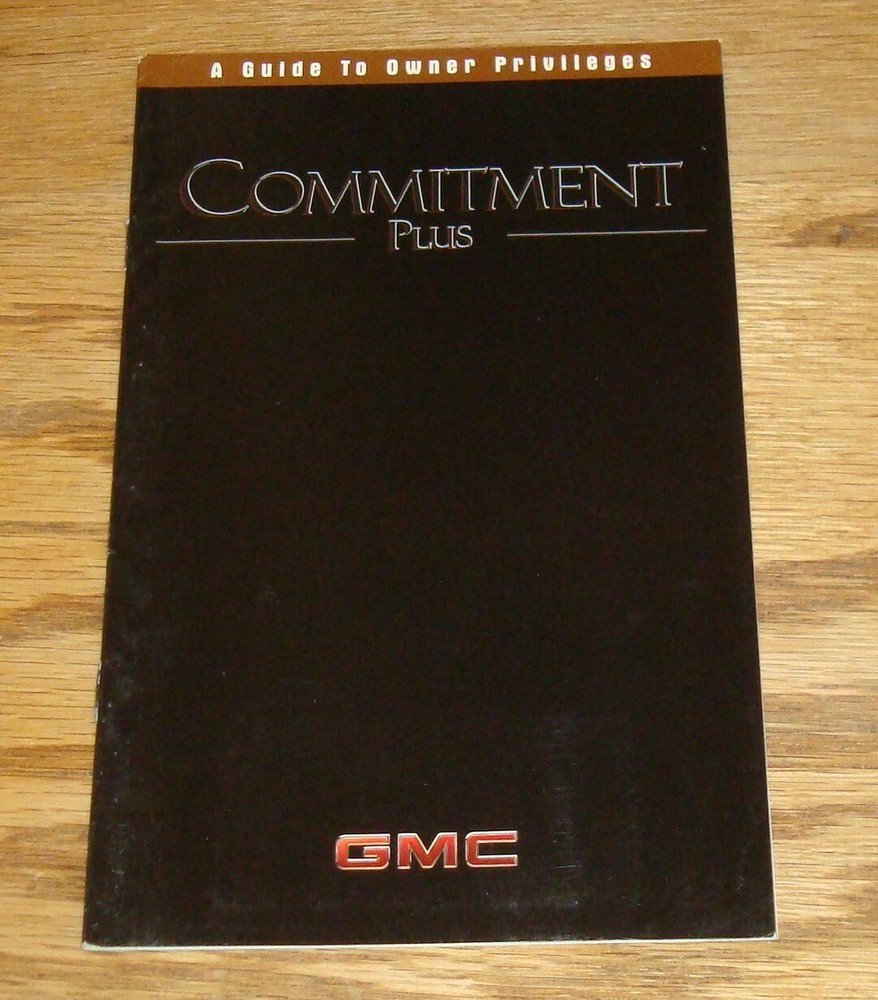 Original 1998 GMC Truck Commitment Plus Sales Brochure 98