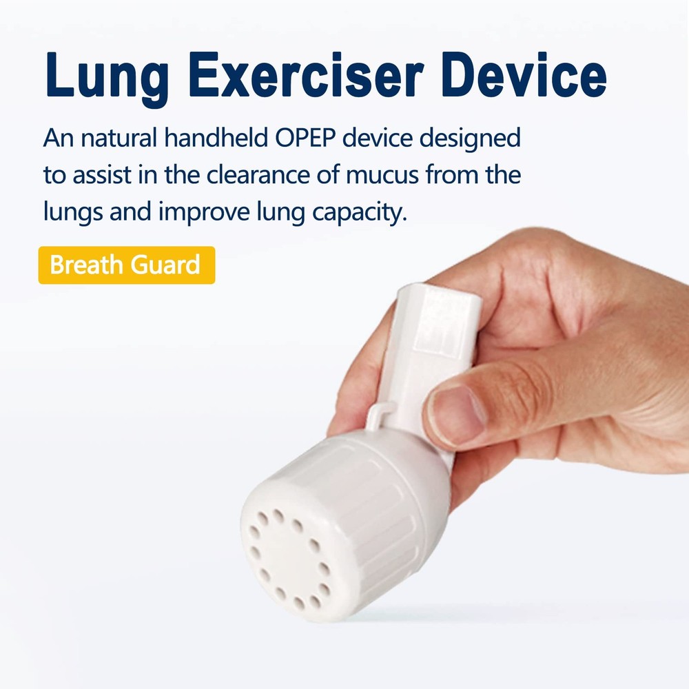 Flutter Valve Device for Lungs, Breathing Exercise White