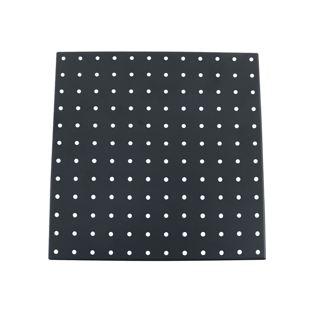 4 Pcs Metal Pegboards Black Peg Boards Wall Organizer Panel Storage Hanger Tool