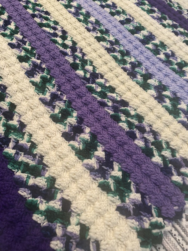 Beautiful crocheted afghan 63 x 50