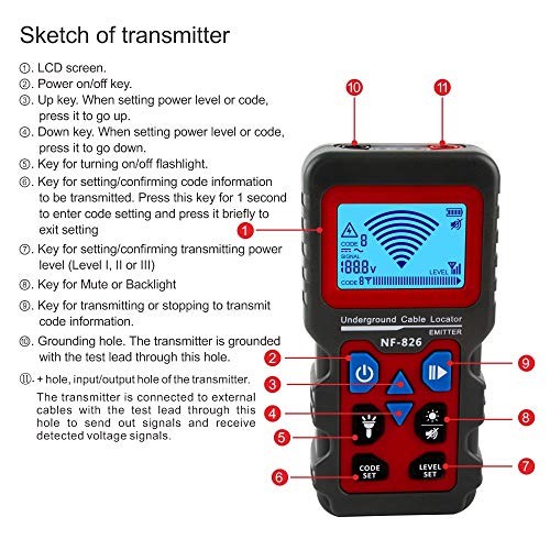Underground Cable Tester Locator Wire Tracker Detector, Detection of Wall and
