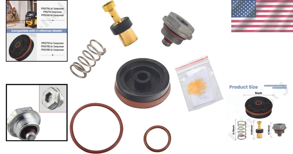 N008792 Air Compressor Regulator Repair Kit - Compatible with Multiple Models