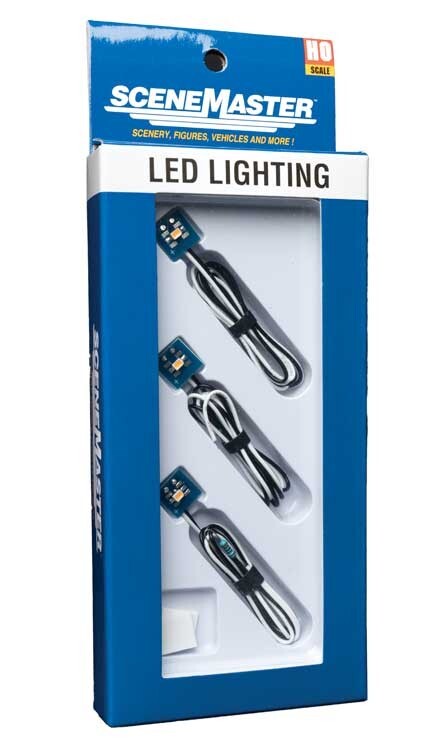 Walthers ~ HO Scale ~ LED Nano Light 3-Pack Cool White ~ 949-4878
