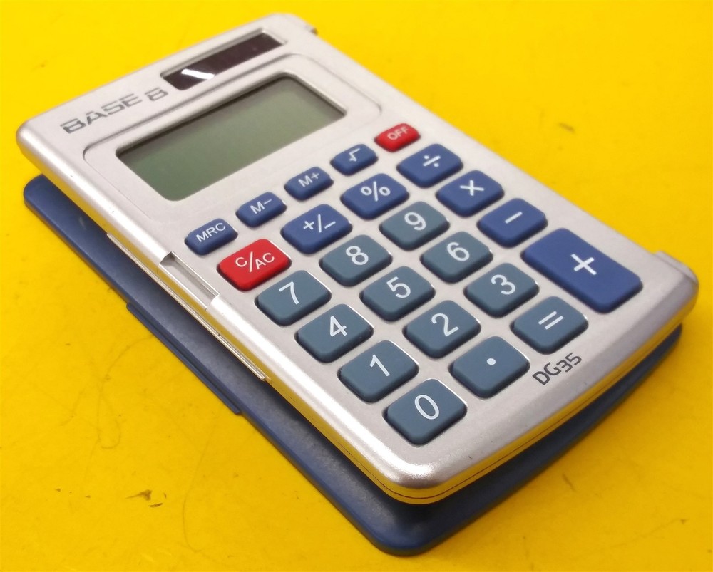 ⭐️⭐️⭐️⭐️⭐️ Base 8 DG35 Calculator Digital Display Folding Hard Shell Cover