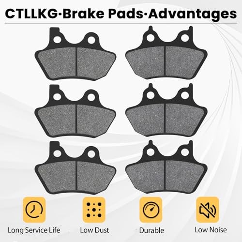 Front&Rear Brake Pads Replacement for2000-2007 Harley FLHTCU-I Electra 3PCS