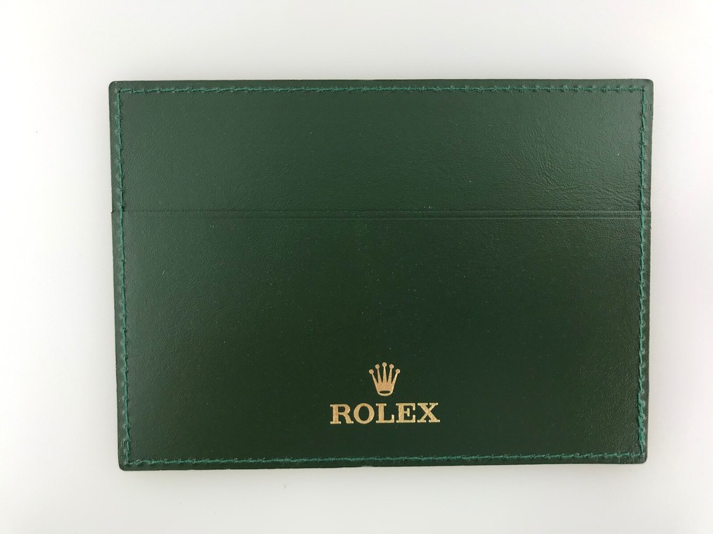 Rolex leather green wallet