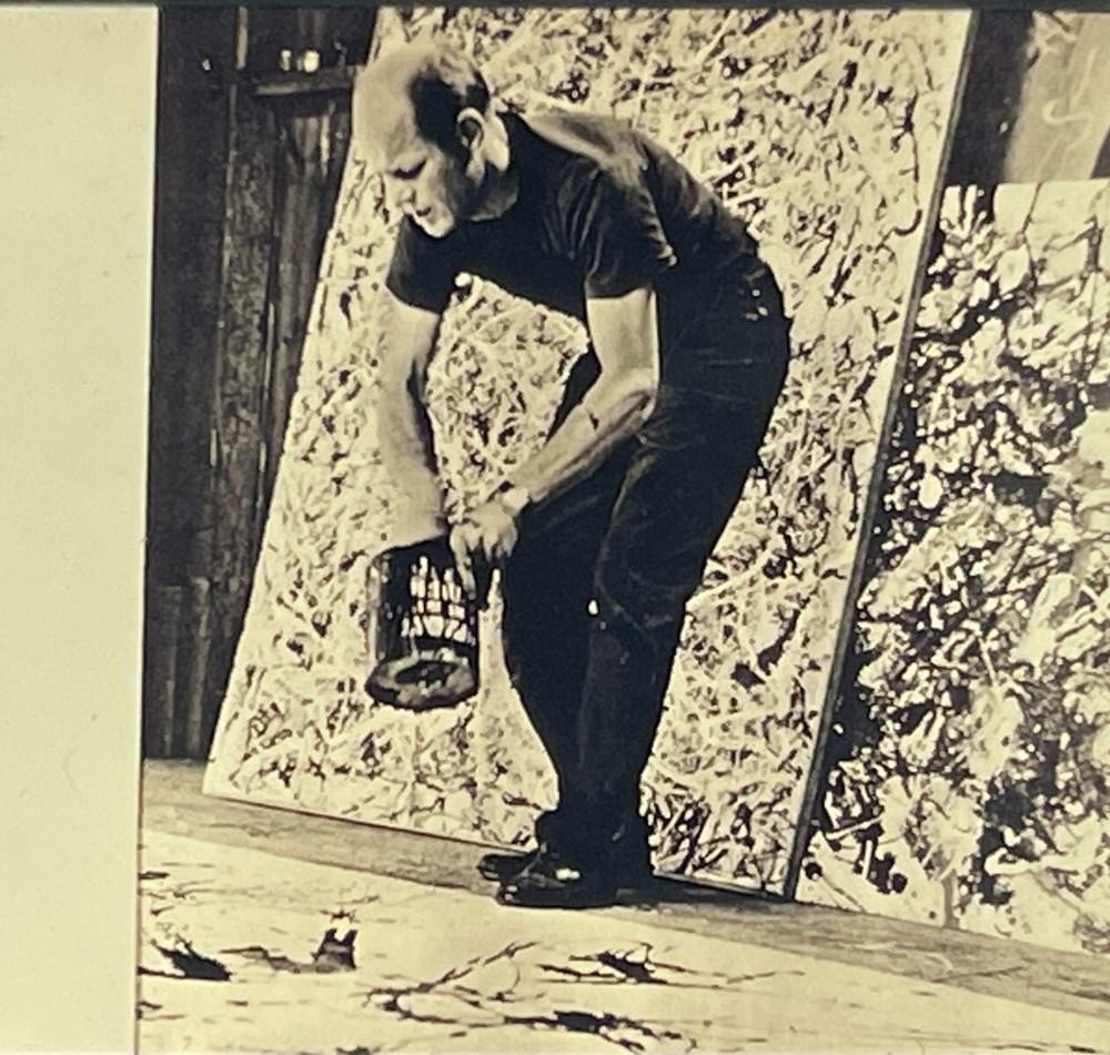 Jackson Pollock At Work.  Abstract Art 35mm Slide