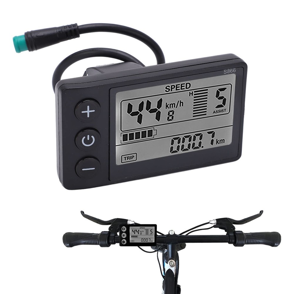 VGEBY Electric S866 LCD Display Meter 24V-48V Control Panel with Plug Brushle...