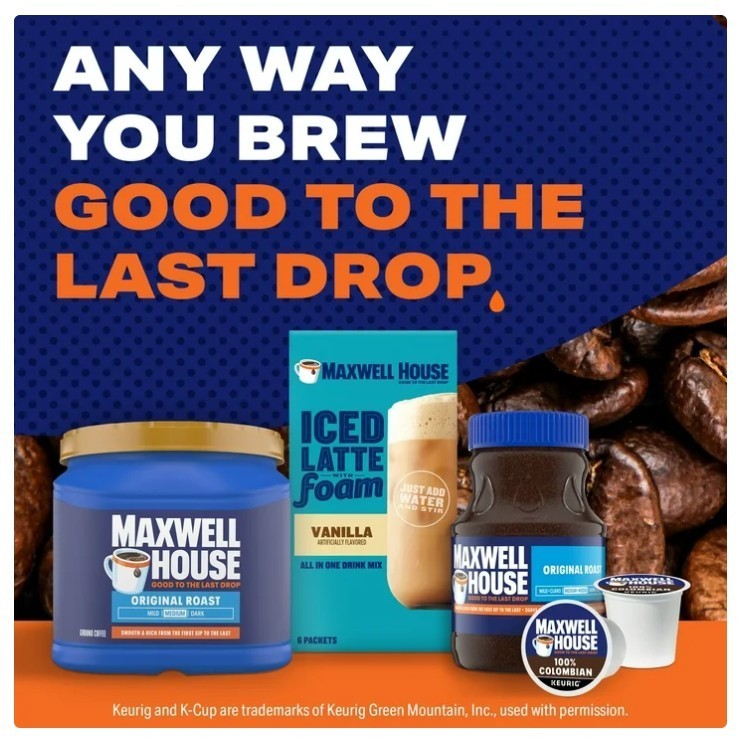 Maxwell House Original Medium Roast Ground Coffee, 27.5 oz Canister, Medium