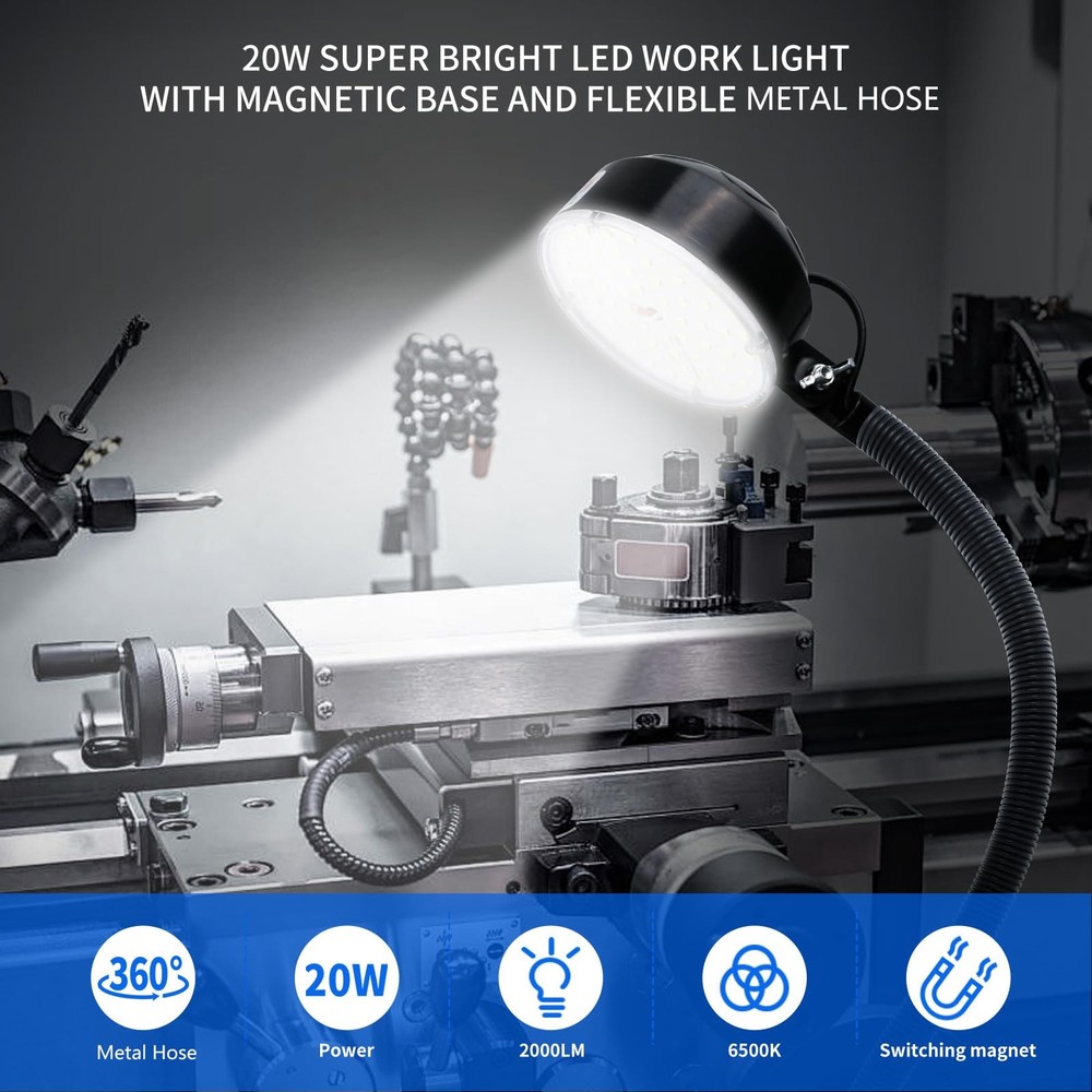 WangJiaTai Magnetic Work Light, LED Machine Light, Work Light with Flexible ...