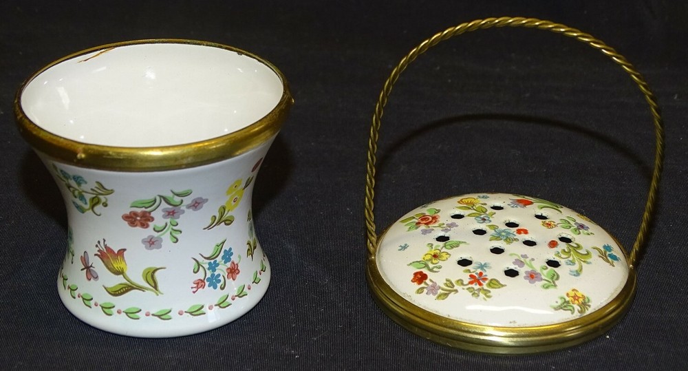 Bilston & Batterseas Enamels England Perfume Diffuser / Sachet Basket