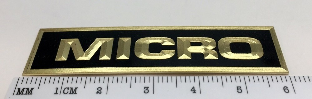 Custom Engraved Solid Brass Micro Seiki Turntable Badge