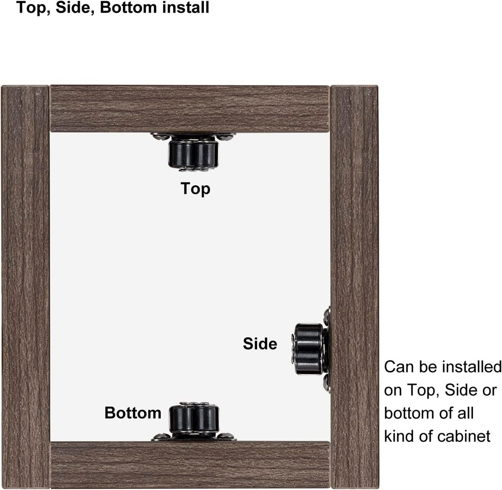 4 PCS Cabinet Latch Double Roller Catch Hardware for Cupboard Closet Kitchen Cab