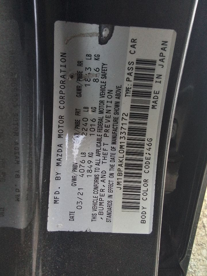 2019-2023 Mazda 3 Center Upper Dash 8.8" Display Screen