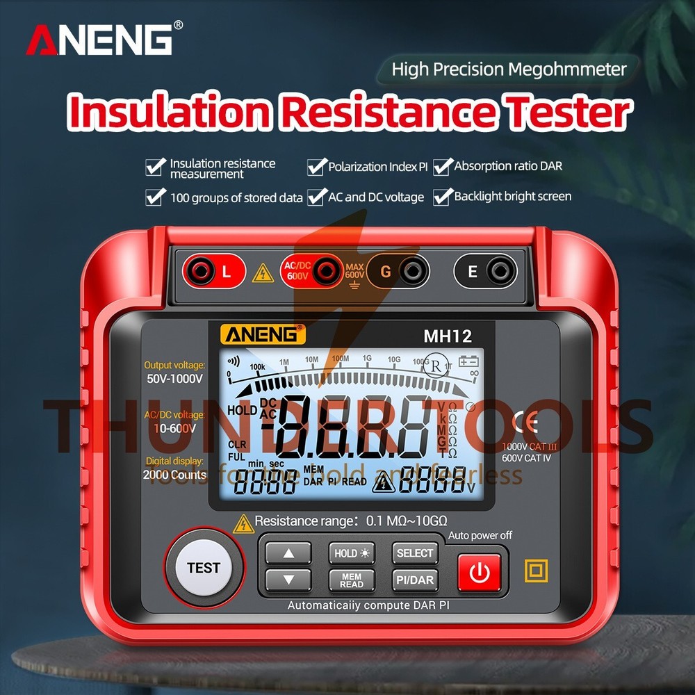 Thunder Tools ANENG MH12 Insulation Resistance Tester Shaking Table High