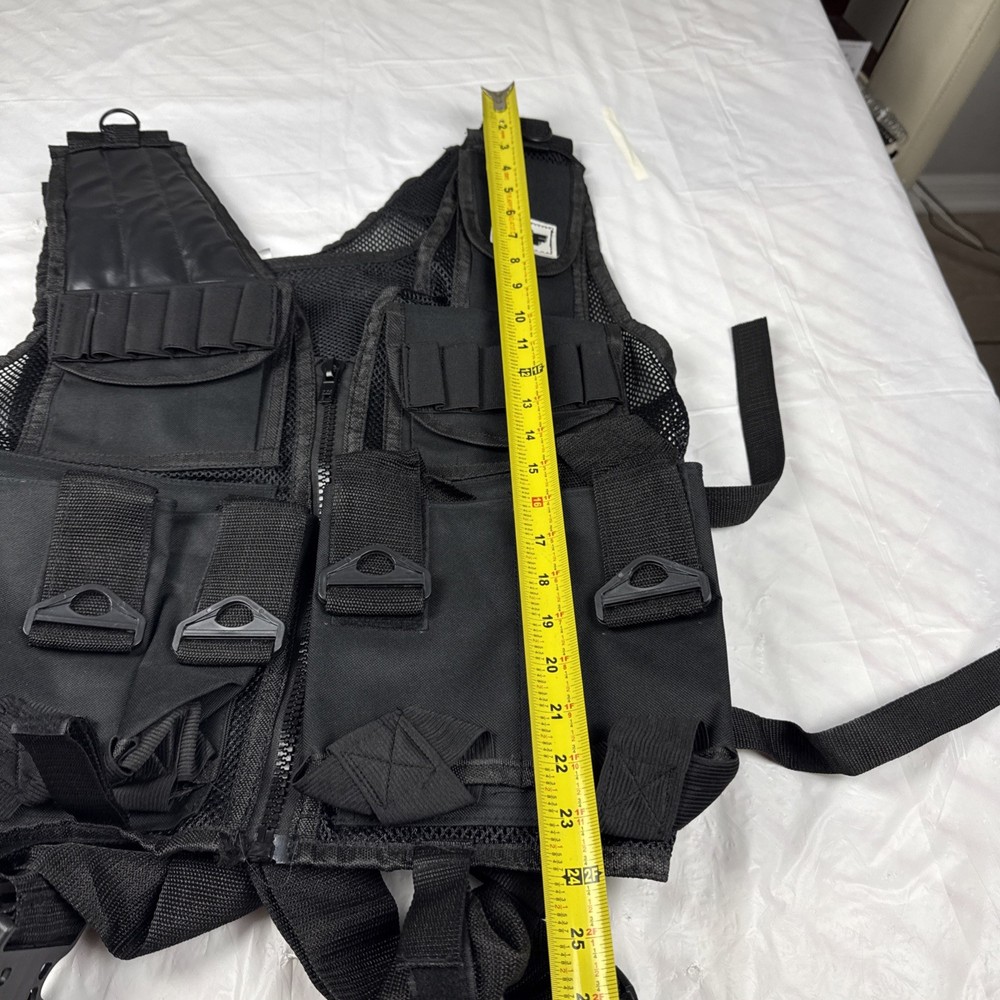 Multi Pocket Tool Vest Multiple Storage Pockets Work Gear Heavy-Duty Sz L