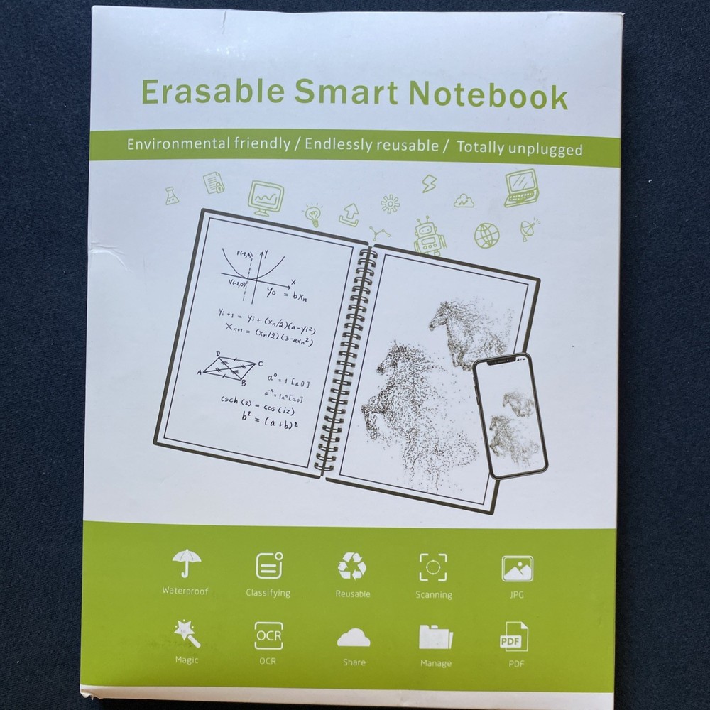 NWT Erasable Notebook - Green Technology