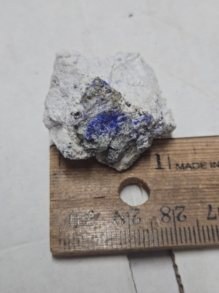 Rare blue Callaghanite w Hydromagnesite specimen