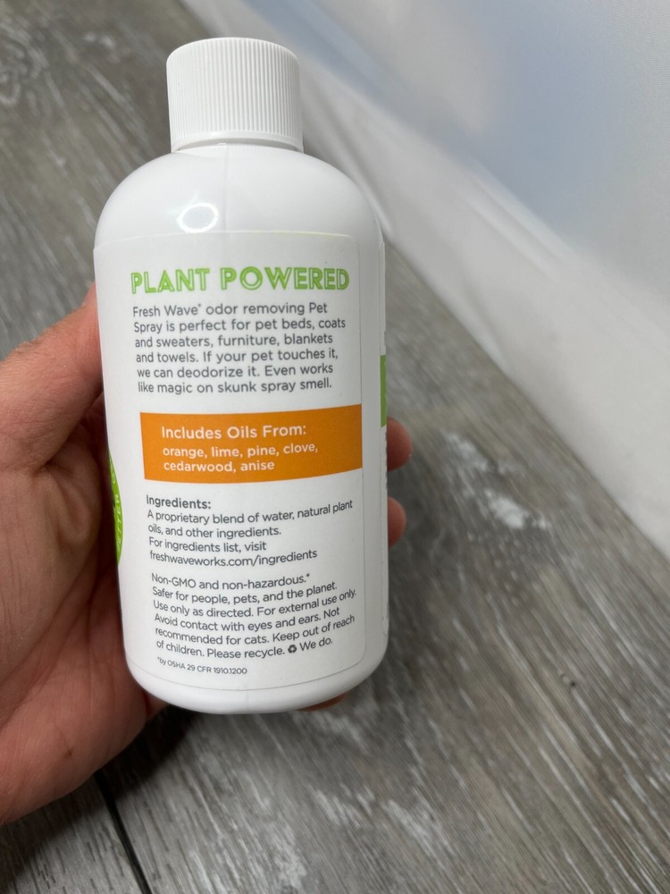 Fresh Wave Odor Removing Pet Spray Orange Scent Plant-Based 8 oz (236 mL)