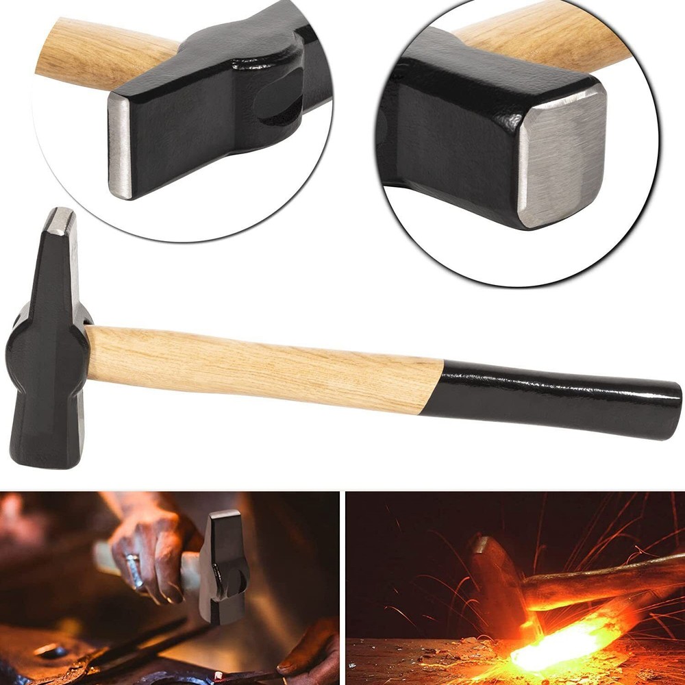 2.2lbs Blacksmiths' Hammer 0000811-1000 for Knife Making Metalworking Forge Tool