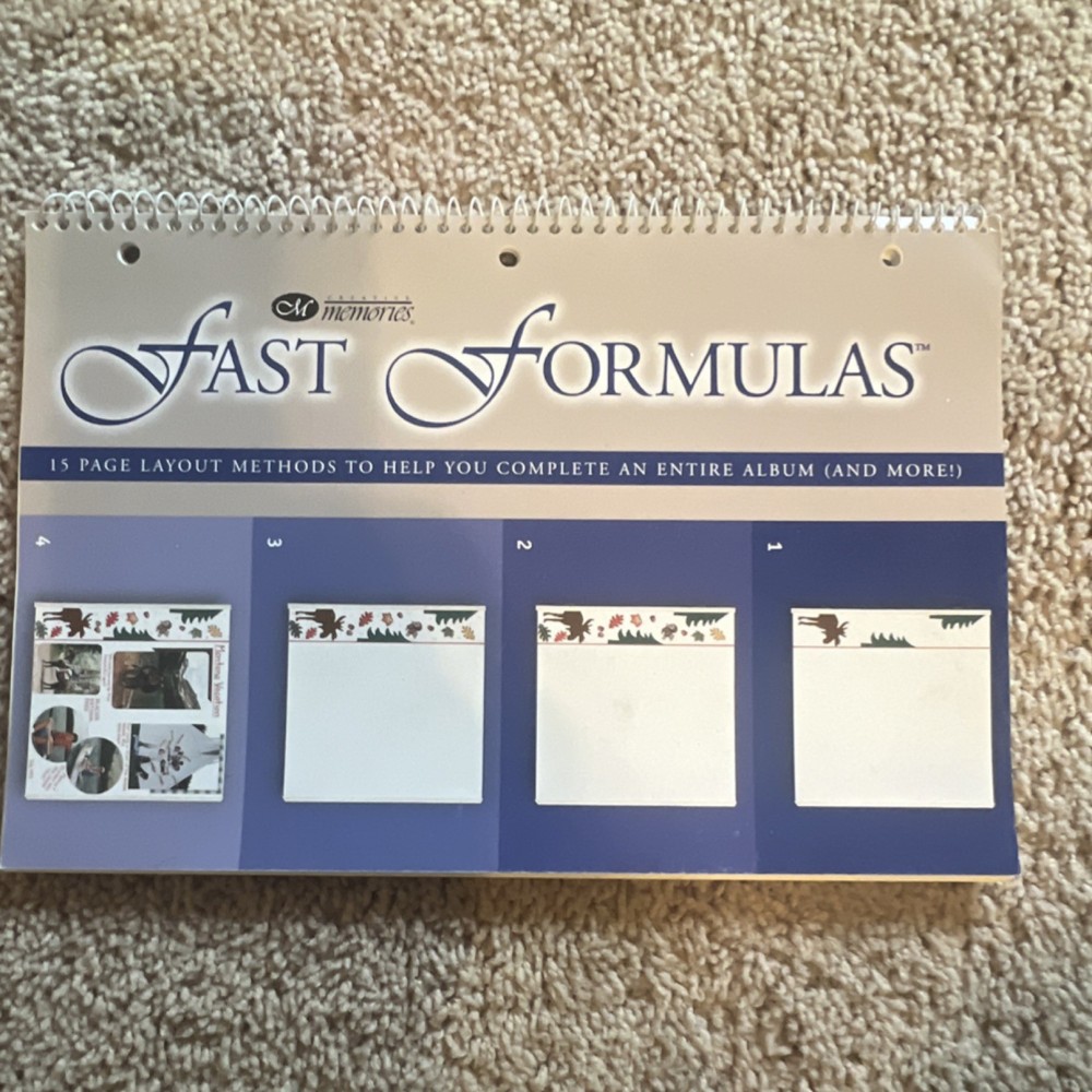 Creative Memories Fast Formulas Scrapbooking Instructions Spiral Bound Book