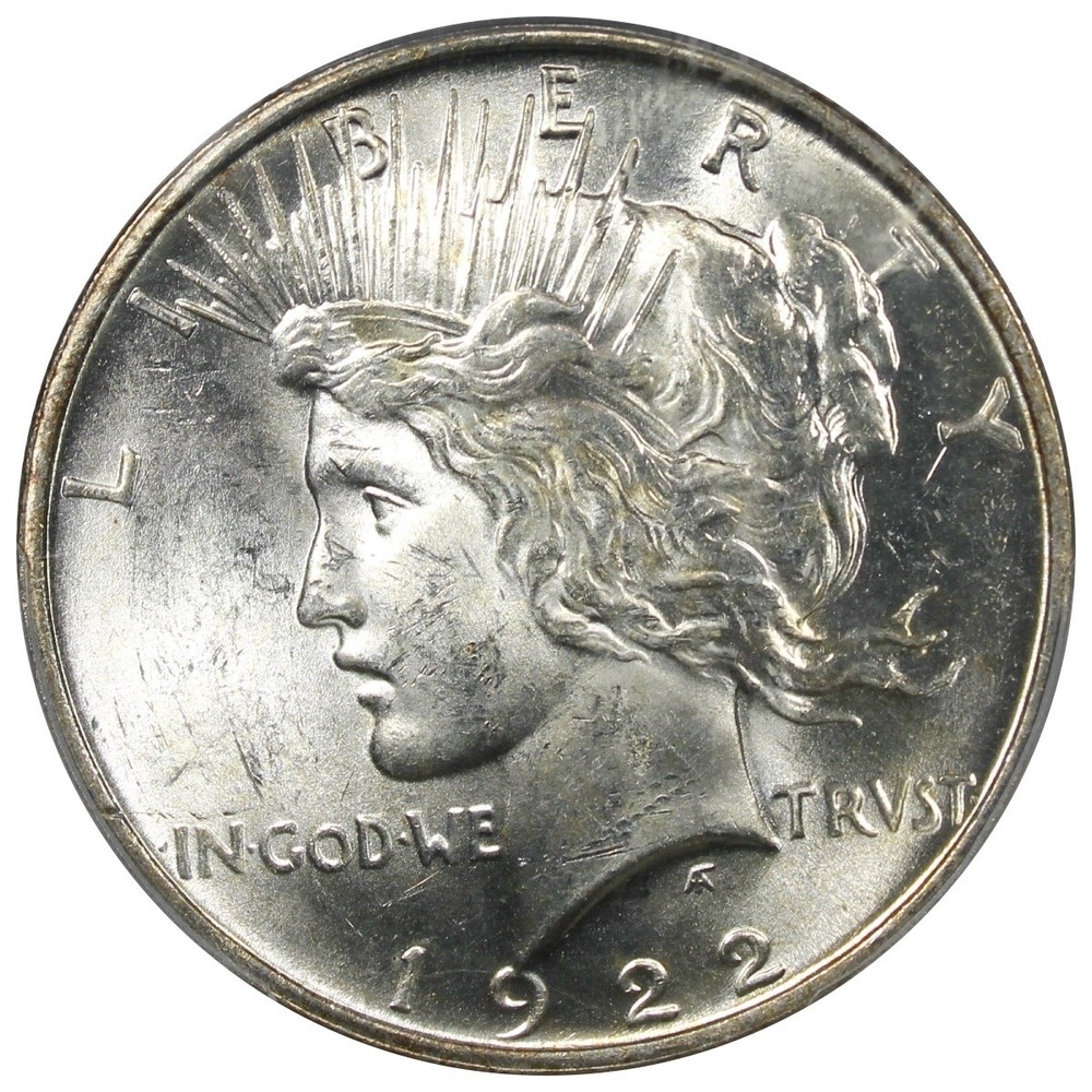 1922-D Peace Dollar PCGS MS63 Flashy Better Date $1