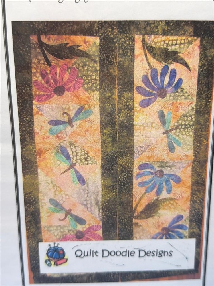 QUILT DOODLE DESIGNS Table Runner Pattern - DRAGONFLY DREAM 2 Variations