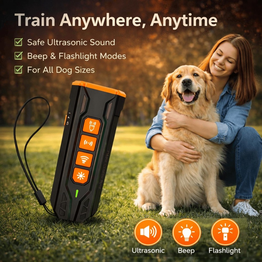 Ultrasonic Dog Bark Deterrent Handheld – Humane No-Shock Bark Control Device ...
