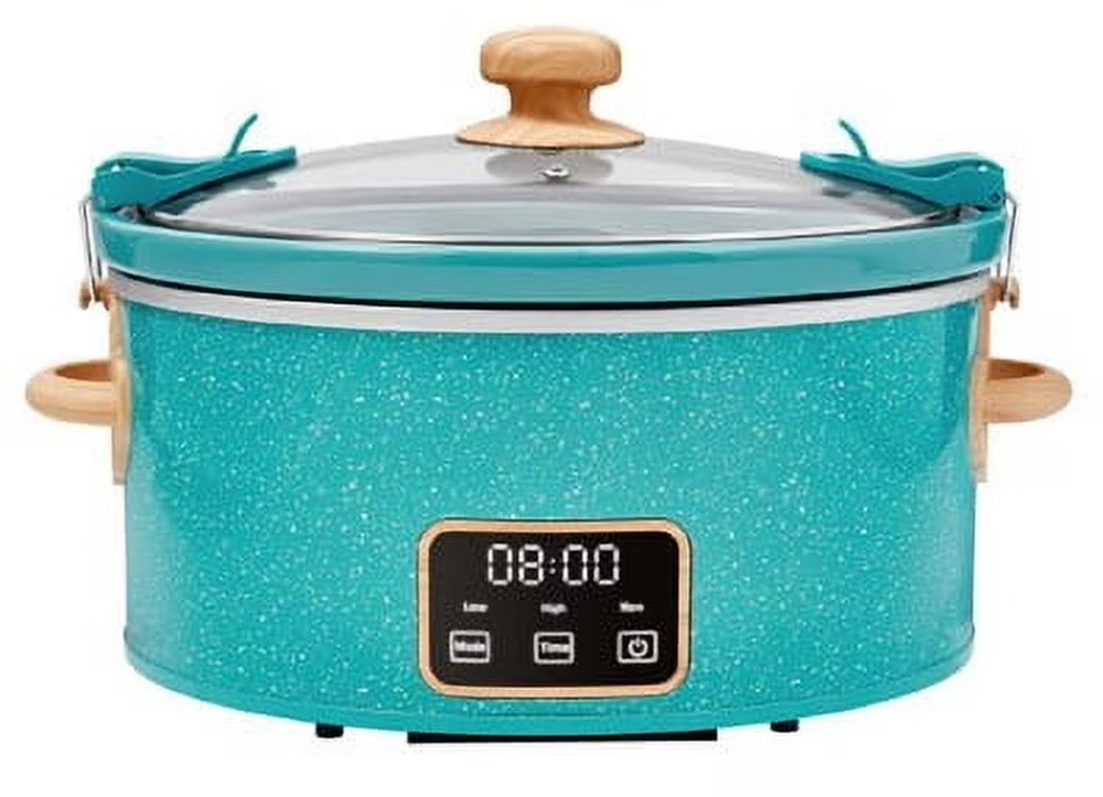 6 Qt Digital Slow Cooker W/ Locking Lid Programmable Timer Touchscreen Crock Pot