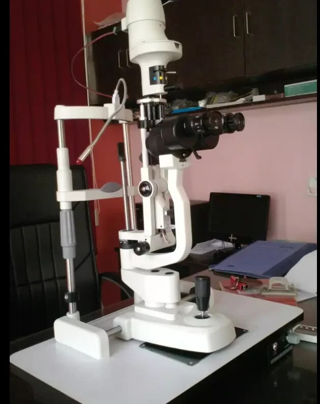 2 Step Slit Lamp Haag Streit Type With Desktop Table and Accessories