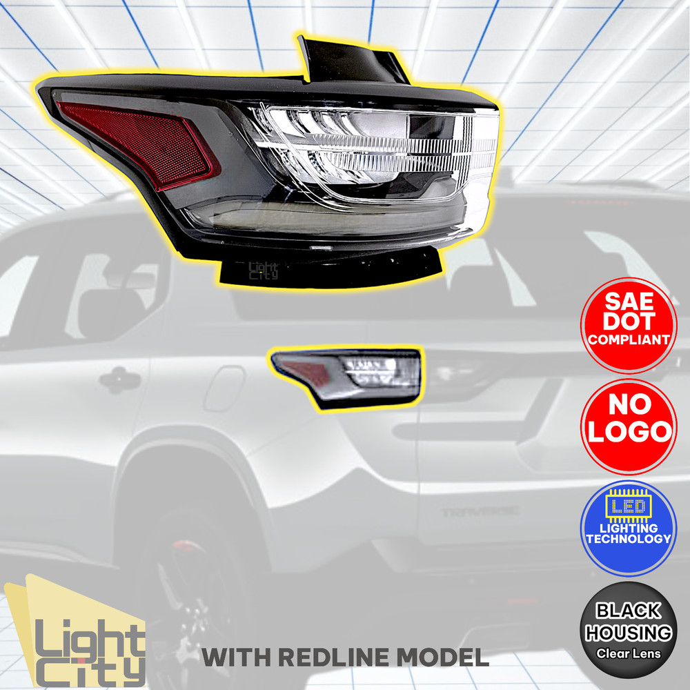 For 2018-2021 Chevy Traverse Driver Side Outer Tail Light (w/ REDLINE) LH