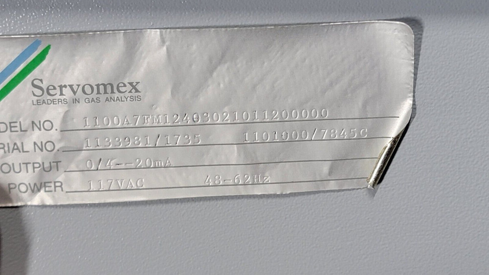 SERVOMEX PARAMAGNETIC OXYGEN 1100 SERIES TRANSDUCER UNIT TYPE 1133 USED