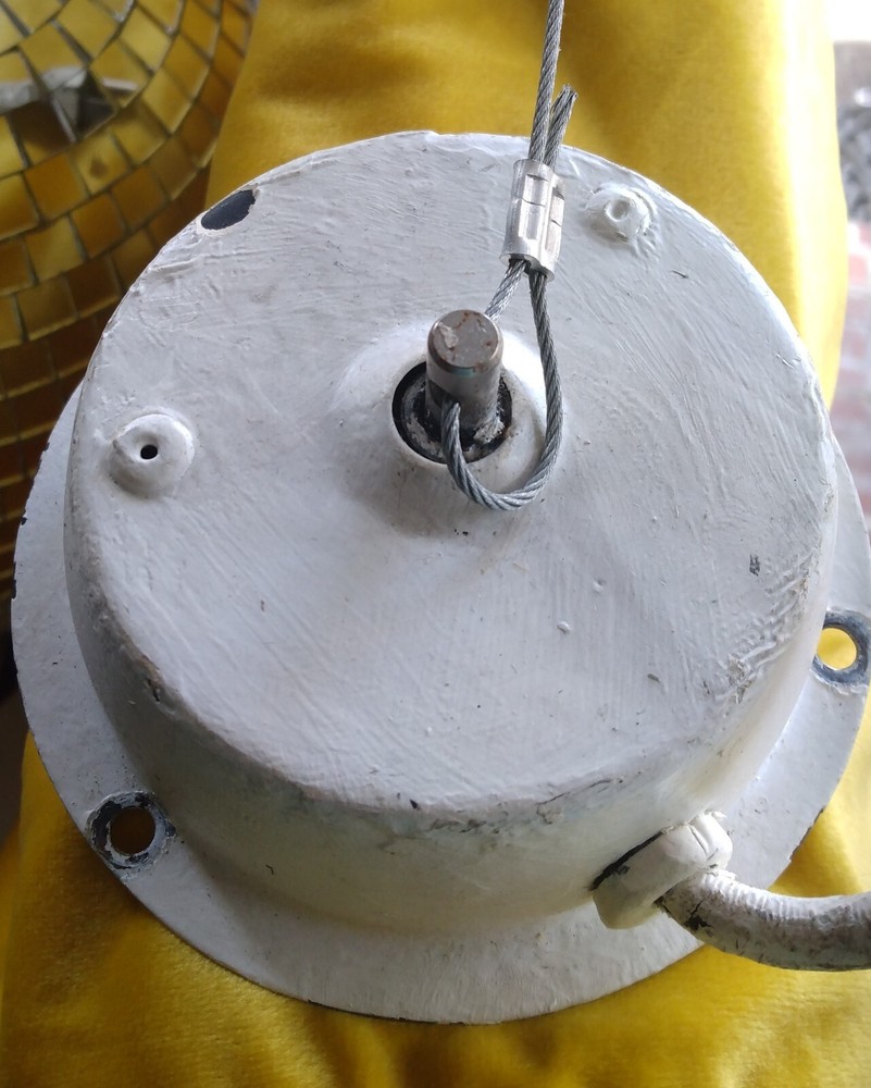 Medium Sized Disco Glass Tile Mirror Ball Spinning Motor For Ceiling