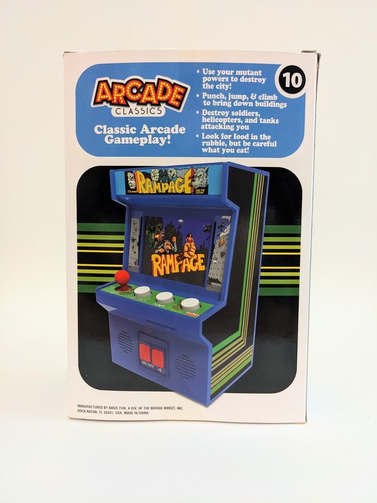 Arcade Classics Rampage #10 Handheld Mini Cabinet Basic Fun