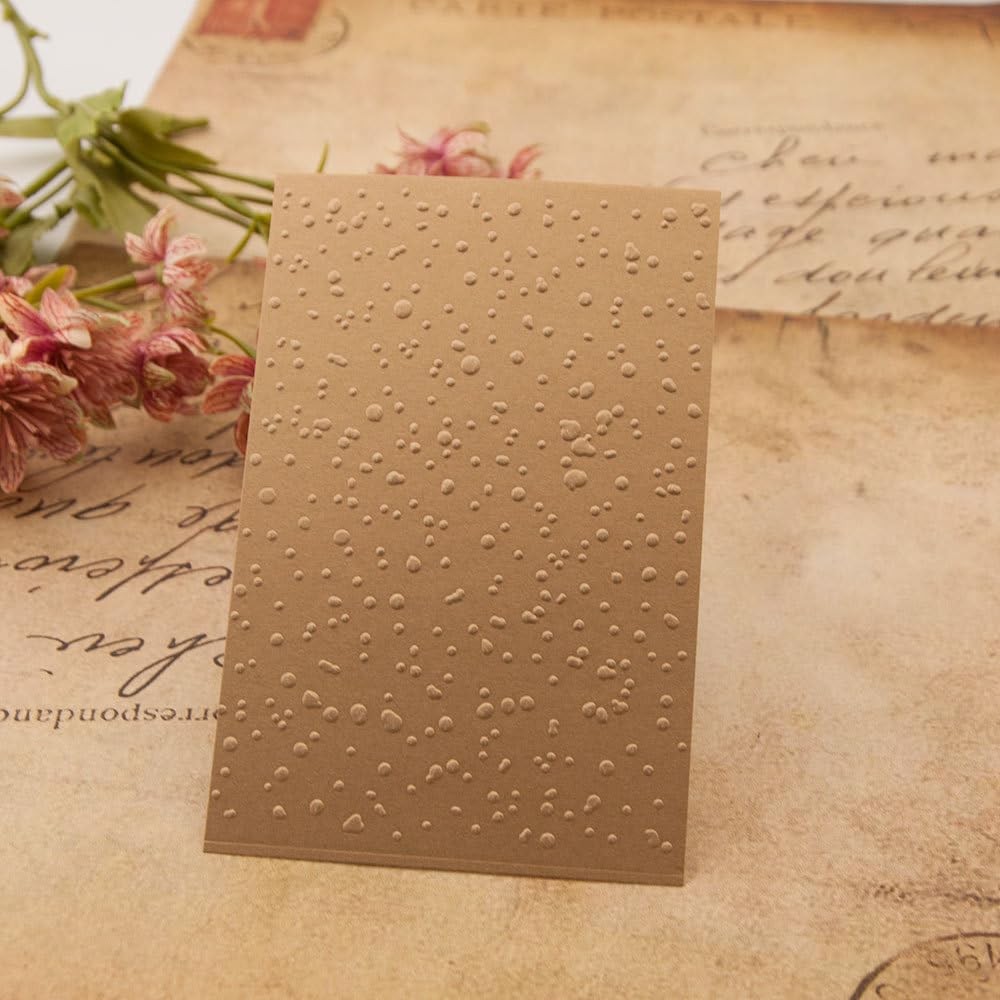 3-D Embossing Folder for Card Making - Plastic Textured Template for DIY Scra...