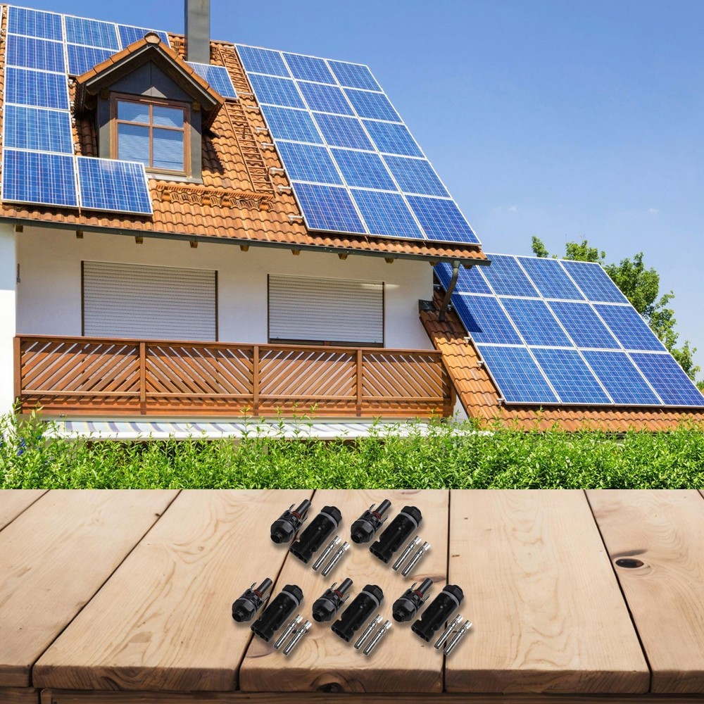 5Pairs Solar Panel Connector Socket Coupling Power Distributor Adapter New