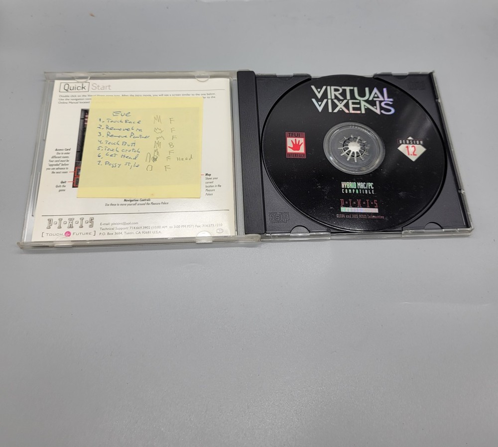 Virtual Vixens Windows Pixels Interactive Pc Game 1994 Rare