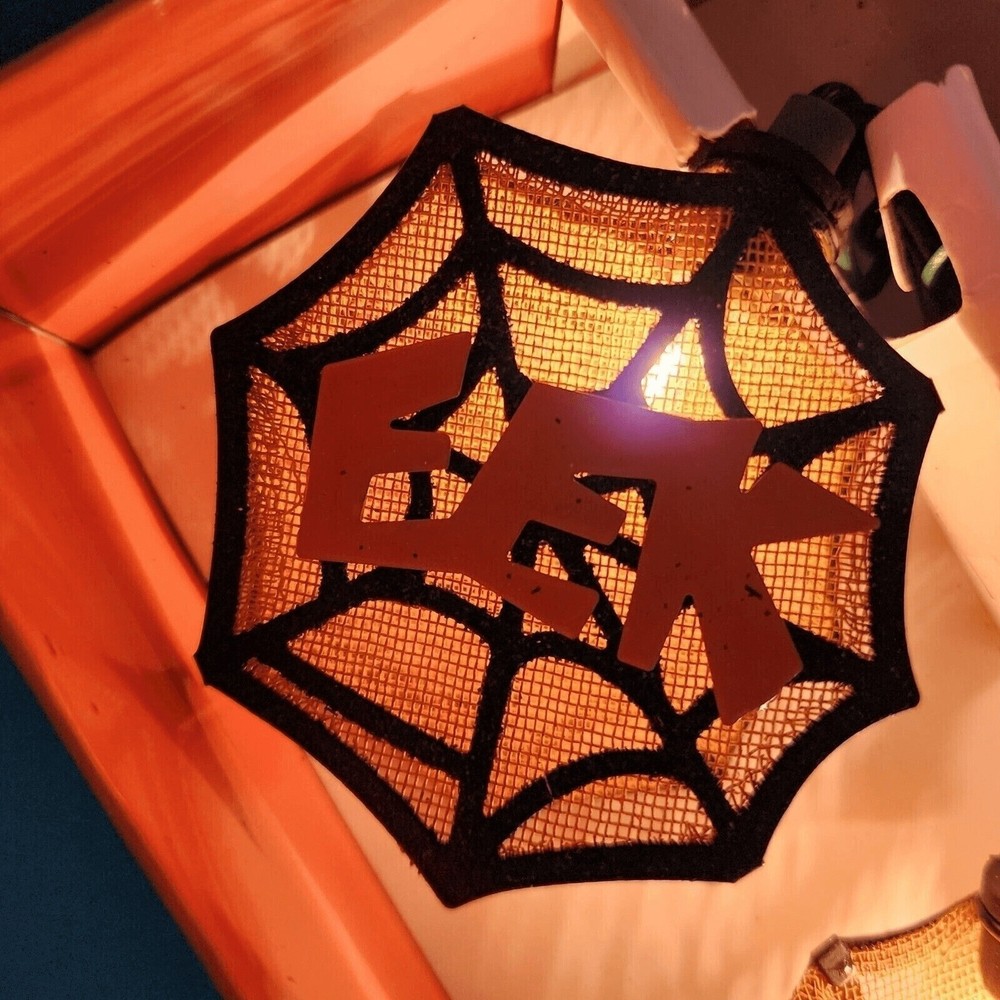 Halloween BOO & EEK Spiderweb String Lights 2007 Holiday Inspirations Plugin